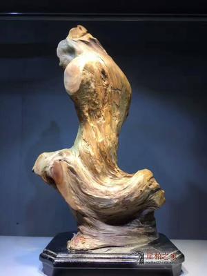 崖柏根雕《蓮花觀音》正宗太行坨坨料全縷空打造